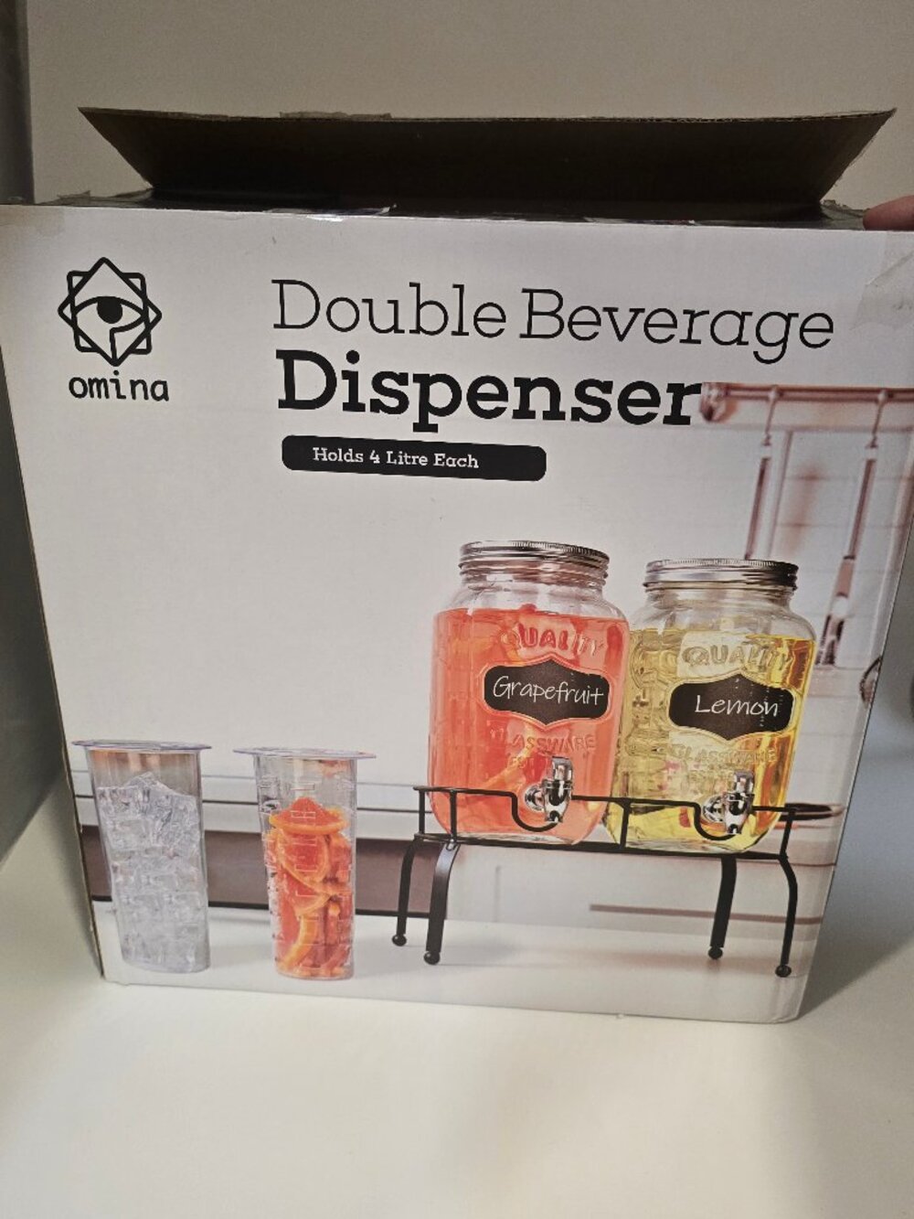 OMINA Double Beverage Dispenser with Stand
